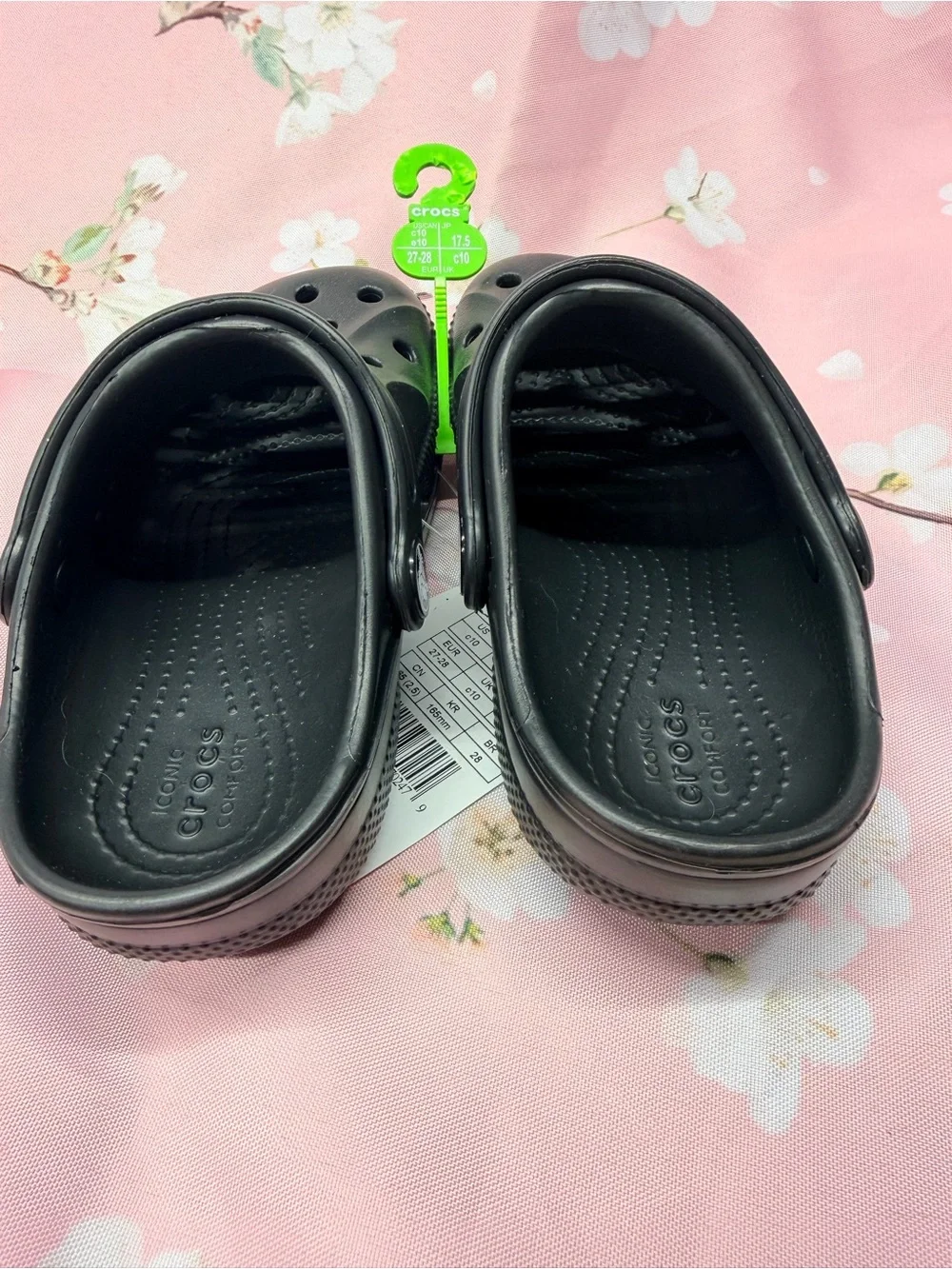 NWT CROCS Kids' Classic Clog - Black Sz C10